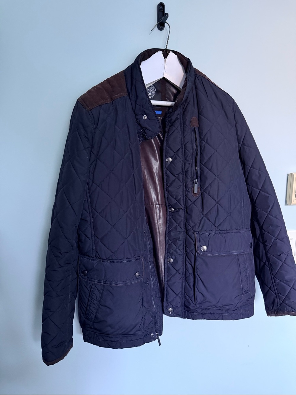 Men's Vince Camuto Navy Jacket with Contrast Accents in Medium